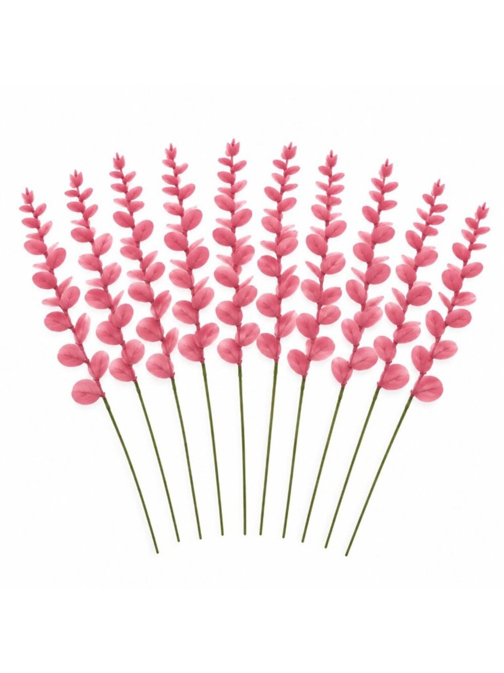 Mauve Pink Eucalyptus Stems Set of 10, 16 Inch Artificial Greenery, Wedding Flor
